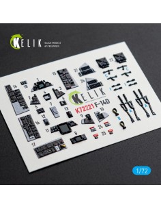 F-14D Super Tomcat - interior 3D decals for Academy kit 