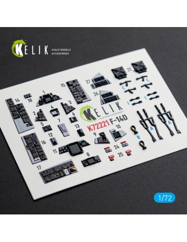 F-14D Super Tomcat - interior 3D decals for Academy kit 