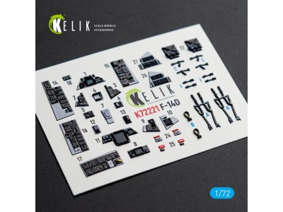 F-14D Super Tomcat - interior 3D decals for Academy kit 