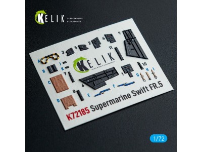 Supermarine Swift FR.5 - interior 3D decals for AirFix kit 