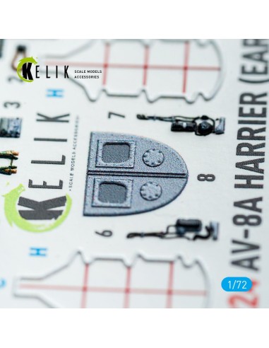 AV-8A Harrier (early) - interior 3D decals for Italeri kit 