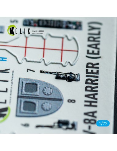 AV-8A Harrier (early) - interior 3D decals for Italeri kit 