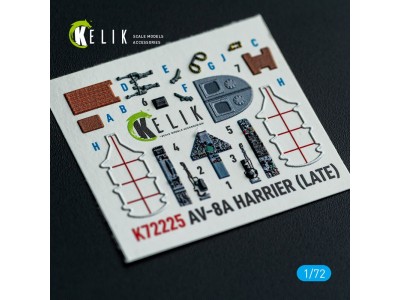 AV-8A Harrier (late) - interior 3D decals for Italeri kit 
