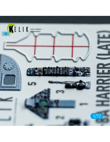 AV-8A Harrier (late) - interior 3D decals for Italeri kit 