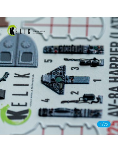 AV-8A Harrier (late) - interior 3D decals for Italeri kit 