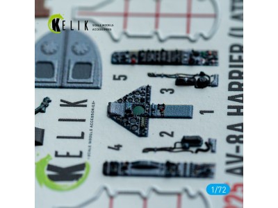 AV-8A Harrier (late) - interior 3D decals for Italeri kit 