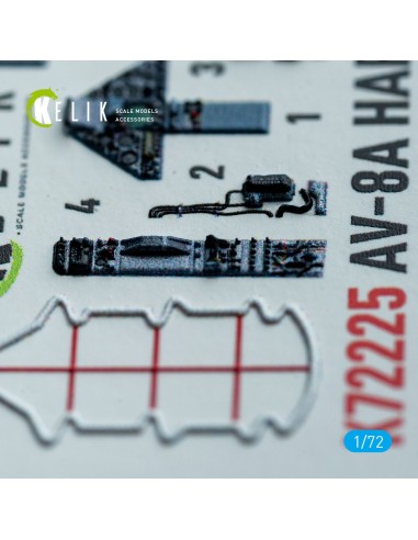 AV-8A Harrier (late) - interior 3D decals for Italeri kit 