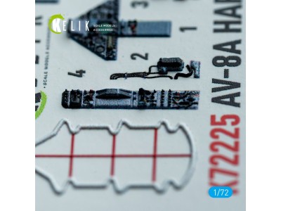 AV-8A Harrier (late) - interior 3D decals for Italeri kit 