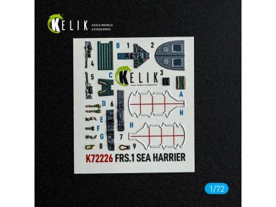 FRS.1 SEA Harrier - interior 3D decals for Italeri kit 