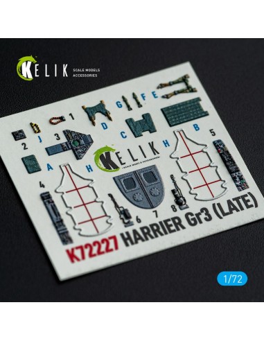 Harrier Gr3 (Late)- interior 3D decals for Italeri kit 