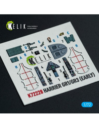 Harrier Gr1/Gr3 (Early) - interior 3D decals for Italeri kit 