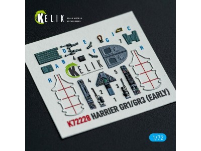 Harrier Gr1/Gr3 (Early) - interior 3D decals for Italeri kit 