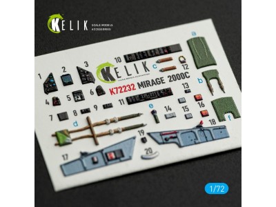 Mirage-2000C - interior 3D decals for DreamModel kit 