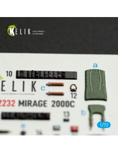 Mirage-2000C - interior 3D decals for DreamModel kit  2