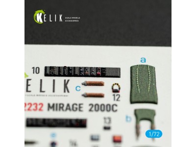 Mirage-2000C - interior 3D decals for DreamModel kit 