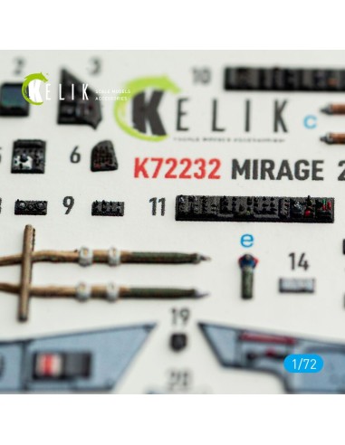 Mirage-2000C - interior 3D decals for DreamModel kit 
