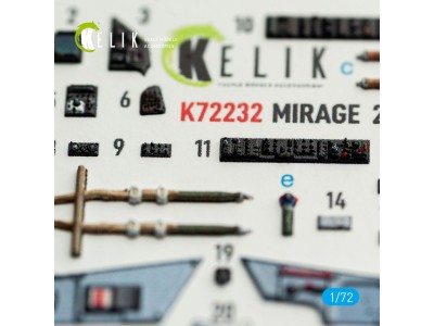 Mirage-2000C - interior 3D decals for DreamModel kit 
