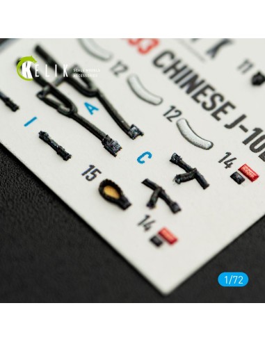 Chinese J-10B - interior 3D decals for Trumpeter kit 