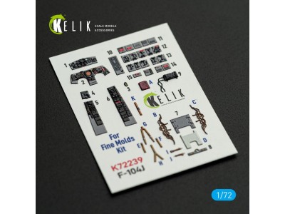 F-104J - interior 3D decals for Fine Molds kit 