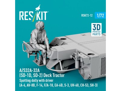A/S32A-32A (SD-1D, SD-2) Deck Tractor Spotting dolly with driver (A-6, AV-8B, F-14, F/A-18, EA-6B, S-3, UH-60, CH-53, SH-3) (3D 