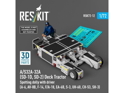 A/S32A-32A (SD-1D, SD-2) Deck Tractor Spotting dolly with driver (A-6, AV-8B, F-14, F/A-18, EA-6B, S-3, UH-60, CH-53, SH-3) (3D 