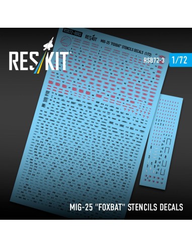 MiG-25 Foxbat Stencils Decals 