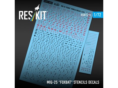 MiG-25 Foxbat Stencils Decals 
