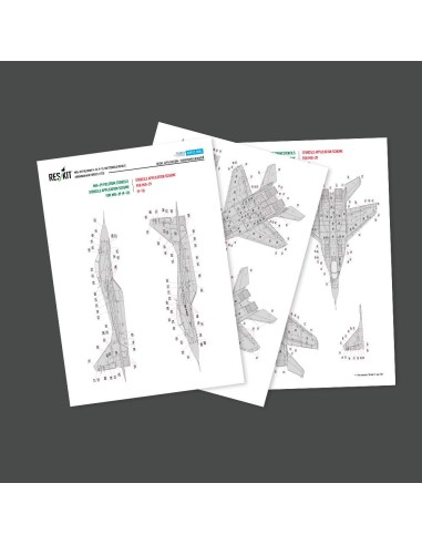 MiG-29 Fulcrum 9-12, 9-13, UB, Ukrainian Air Forces (Stencils Decals) 