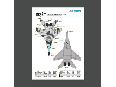 MiG-29UB Fulcrum 9-13 (White 90) Digital (Pixel) Ukrainian Air Forces for Trumpeter kit (Main Decals with Stencils & Masks for p