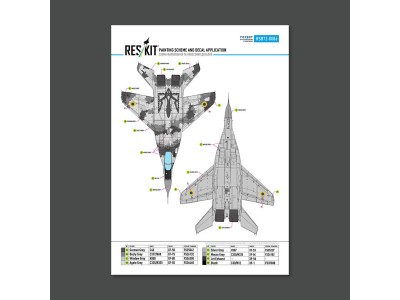 MiG-29 Fulcrum 9-13 (White 57) Digital (Pixel) Ukrainian Air Forces for GWH kit (Main Decals with Stencils & Masks for painting)