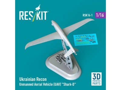 Ukrainian Recon Unmanned Aerial Vehicle (UAV) Shark-D (3D Printed) (1/16) 