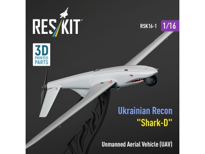 Ukrainian Recon Unmanned Aerial Vehicle (UAV) Shark-D (3D Printed) (1/16) 