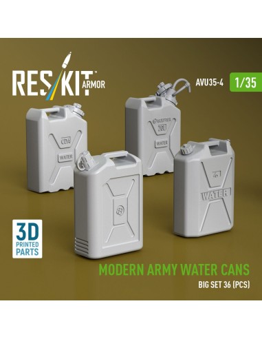 Modern army water cans, big set (3D Printed) 