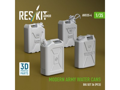Modern army water cans, big set (3D Printed) 