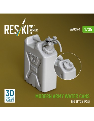 Modern army water cans, big set (3D Printed) 