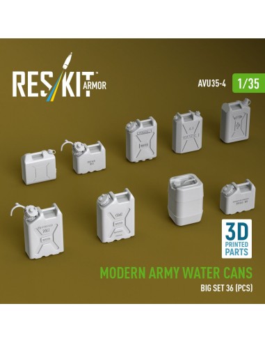 Modern army water cans, big set (3D Printed) 