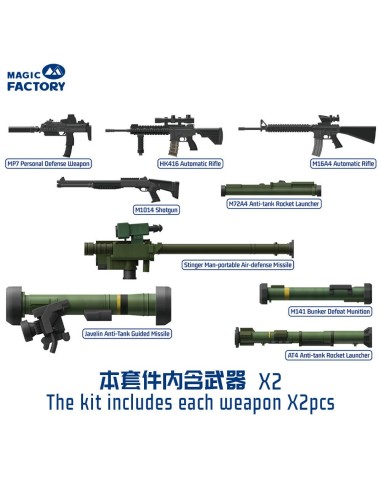 NATO Individual Weapon Set A(A kit incl.2 pcs of each weapon 