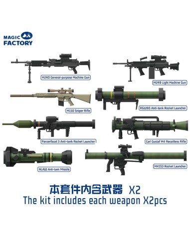 NATO Individual Weapon Set B(A kit incl.2pcs of each weapon 