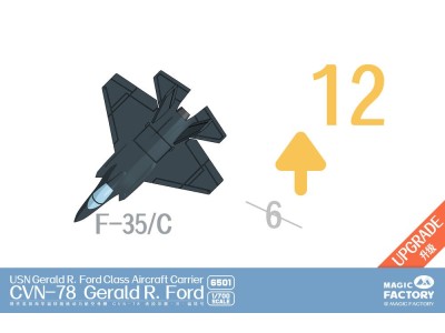 U.S. Navy  Gerald R. Ford-class Aircraft Carrier- USS Gerald R. Ford CVN-78 (Upgraded Version) 