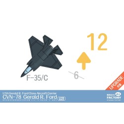 Clear Painted Colorful U.S. Navy  Gerald R. Ford-class aircraft carrier- USS Gerald R. Ford CVN-78  2