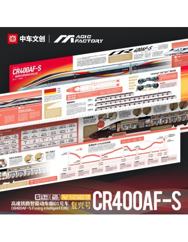 CR400AF-S Fuxing intelligent EMU (Cement-free and pre-colored) 
