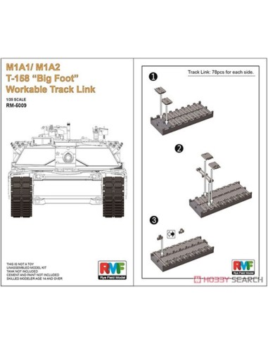 M1A1/ M1A2 T-158"Big Foot"Workable Track Link 