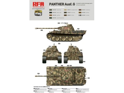 Panther Ausf.G with full interior & cut away parts 