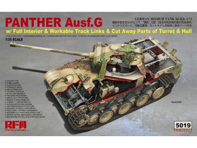 Panther Ausf.G with full interior & cut away parts 