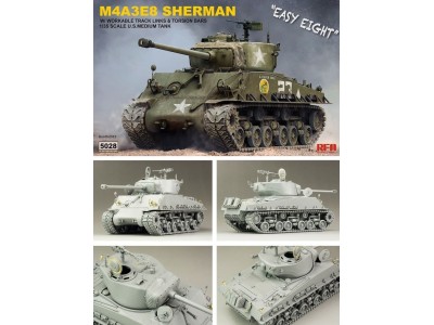 SHERMAN M4A3E8 W/Workable Track links 