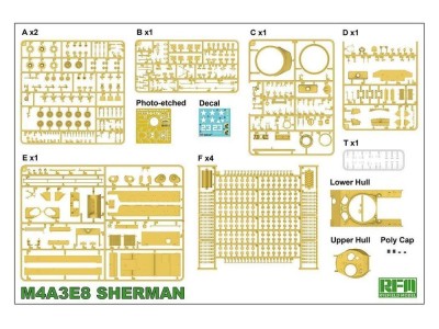 SHERMAN M4A3E8 W/Workable Track links 