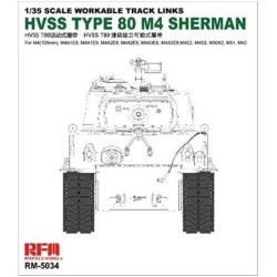 Workable track links for Hvss t80-track for M4 Sherman 
