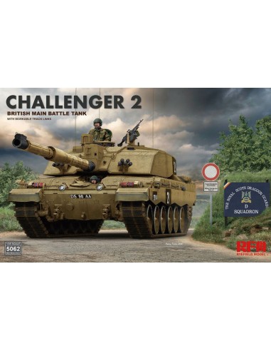 British main battle tank Challenger 2 w/workable track links 