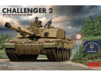 British main battle tank Challenger 2 w/workable track links 