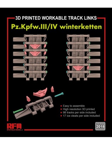 Workable track links for Pz.III/IV winterketten (3D printed ) 